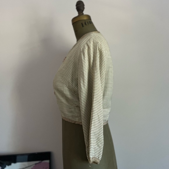 Vintage Cropped Houndstooth Jacket - Picture 6 of 10